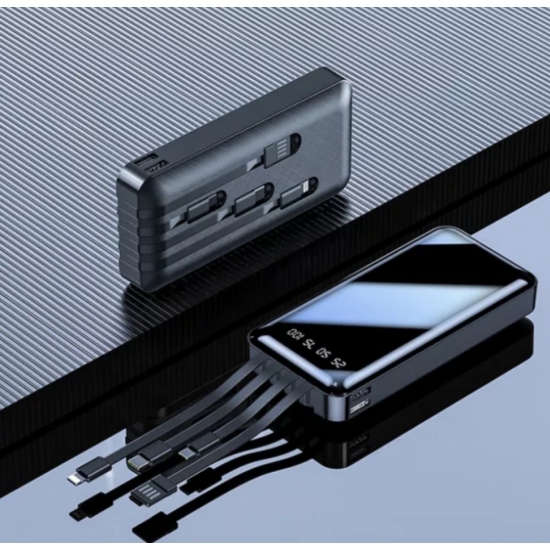 Nowoczesny mega powerbank 20000 mAh z 3 portami USB kompatybilny w wieloma sprzętami